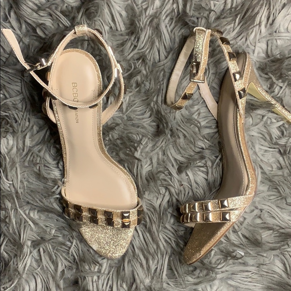 BCBGeneration Gold Heels